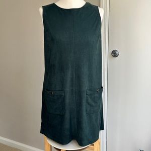 Green Suede Mini Dress